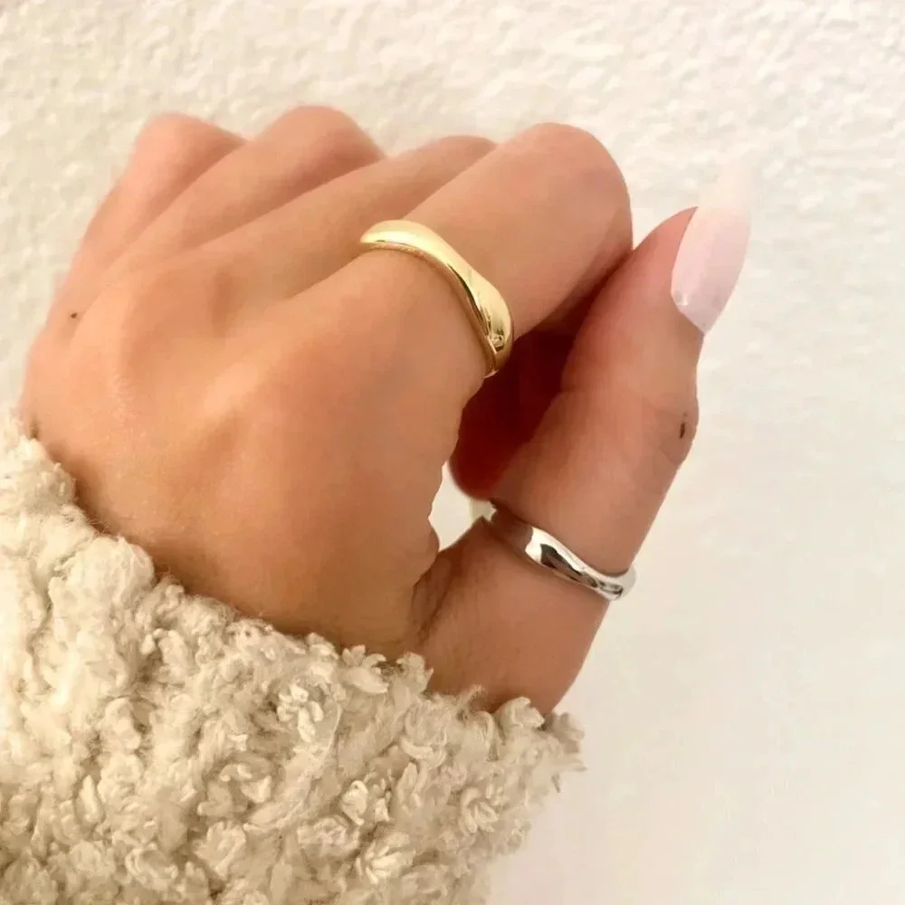 925 Sterling Silver Minimalist Ring Stackable Thin Ring Band Dainty Ring